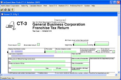 AcQuest New York CT-3 Solution 2003 1.00 screenshot