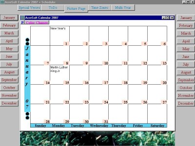 AcreSoft Calendar 2007 + Scheduler 0.0 screenshot