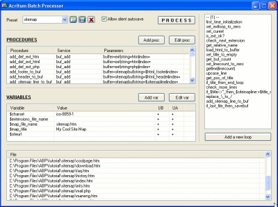 Acritum Batch Processor 1.00b1 screenshot Acritum Batch Processor 1.00b1 screenshot