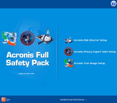 Acronis Full Safety Pack 1.0 screenshot Acronis Full Safety Pack 1.0 screenshot