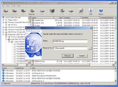 Active File Recovery 10.0.8 screenshot Active File Recovery 10.0.8 screenshot