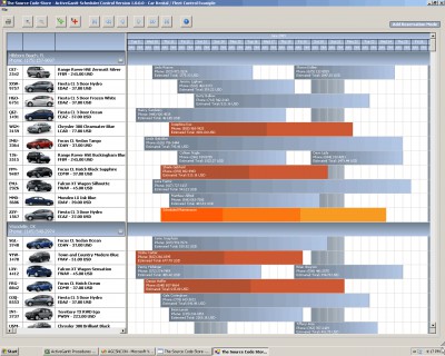 ActiveGanttCSN Scheduler Component 2.6.2 screenshot