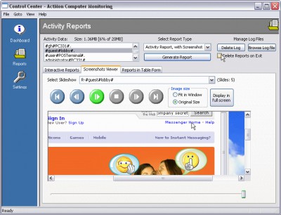 ActMon Computer Monitoring Software 5.20 screenshot ActMon Computer Monitoring Software 5.20 screenshot