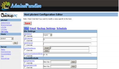 AdminsParadise Backup Server 1.0 screenshot
