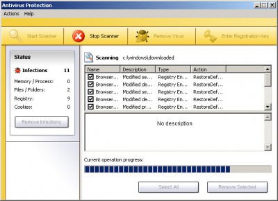 Advance Antivirus/Firewall 2007.7 screenshot