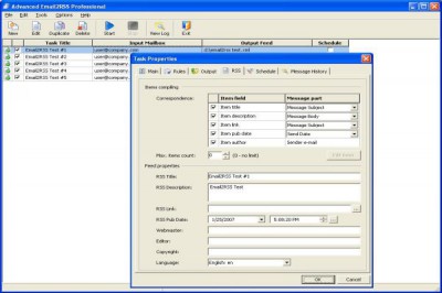 Advanced Email2RSS Professional 3.55.84 screenshot