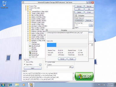 Advanced Encryption Package Professional 5.74 screenshot