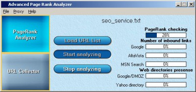 Advanced Page Rank Analyzer 2.0 screenshot Advanced Page Rank Analyzer 2.0 screenshot
