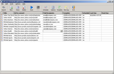 Advanced RSS2Email Enterprise 3.24.89 screenshot Advanced RSS2Email Enterprise 3.24.89 screenshot