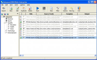 Advanced RSS2Web Professional 3.23.104 screenshot