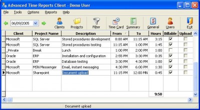 Advanced Time Reports Professional 6.3.101 screenshot