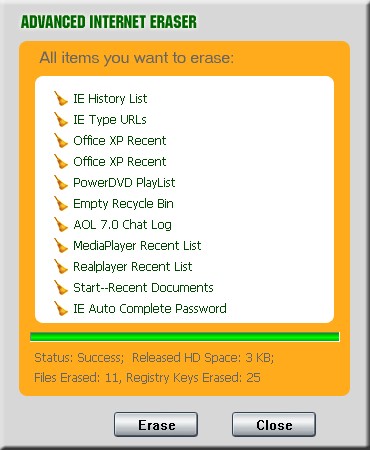Advanced Track Eraser 3.1 screenshot Advanced Track Eraser 3.1 screenshot