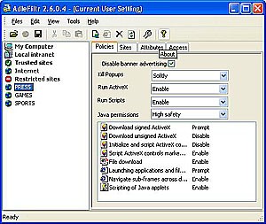 Advanced URLs filter for Internet Explorer 2.6.0.4 screenshot Advanced URLs filter for Internet Explorer 2.6.0.4 screenshot