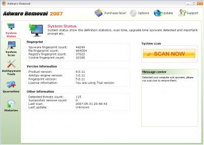 Adware Removal 8.0.18 screenshot Adware Removal 8.0.18 screenshot