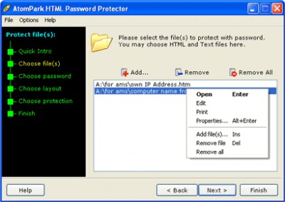 AeroTags HTML Password Protector 1.22 screenshot AeroTags HTML Password Protector 1.22 screenshot