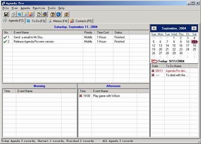 Agenda Pro 1.52 screenshot Agenda Pro 1.52 screenshot