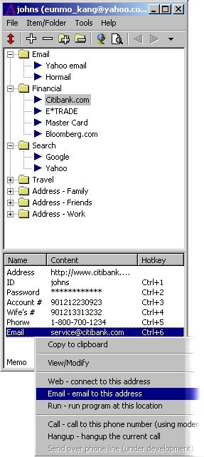 Aha Password and Info Manager 7.03.01 screenshot