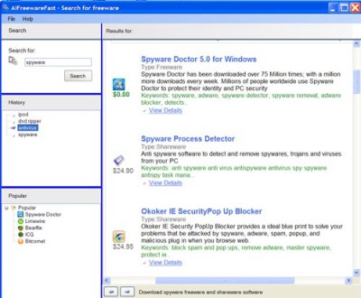AIFreewareFast 1.1 screenshot