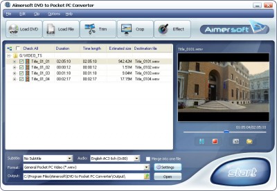 Aimersoft DVD to Pocket PC Converter 2 1.7.20 screenshot Aimersoft DVD to Pocket PC Converter 2 1.7.20 screenshot