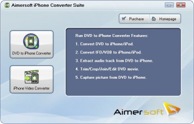 Aimersoft iPhone Converter Suite 1.1.26 screenshot
