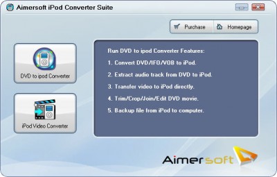 Aimersoft iPod Converter Suite 1.1.14 screenshot