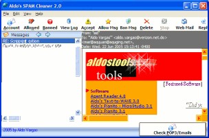 Aldo's SPAM Cleaner 2.0 screenshot Aldo's SPAM Cleaner 2.0 screenshot