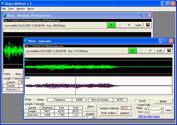 Aldo's WAVEdit 1.2 screenshot Aldo's WAVEdit 1.2 screenshot
