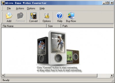 Alive Zune Video Converter 1.0.2.6 screenshot Alive Zune Video Converter 1.0.2.6 screenshot