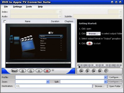 ALL DVD AND VIDEO TO AppleTV SUITE 2007.10902 screenshot