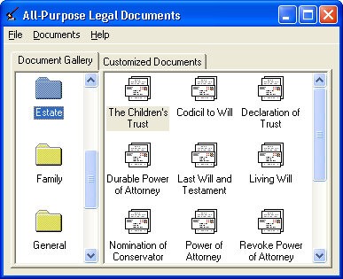 All-Purpose Legal Documents 1.02 screenshot