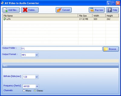 All Video to Audio Converter 1.0.12 screenshot All Video to Audio Converter 1.0.12 screenshot