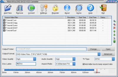 Allok AVI to DVD SVCD VCD Converter 3.2.0920 screenshot Allok AVI to DVD SVCD VCD Converter 3.2.0920 screenshot