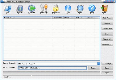 Allok MP3 to AMR Converter 2.0.2.04 screenshot Allok MP3 to AMR Converter 2.0.2.04 screenshot