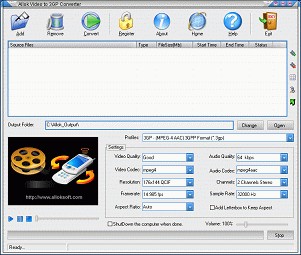 Allok Video to 3GP Converter 3 4.9.0709 screenshot