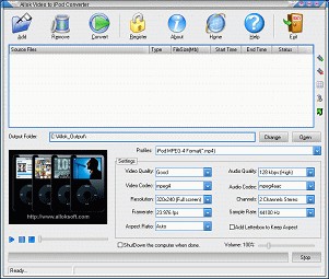 Allok Video to iPod Converter 2007 4.2.0709 screenshot