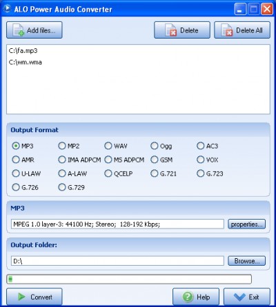 ALO Power Audio Converter 2007 3.0.36 screenshot ALO Power Audio Converter 2007 3.0.36 screenshot