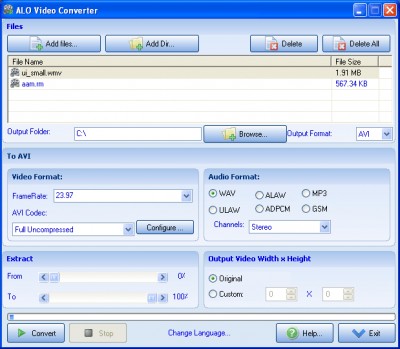 ALO Video Converter 2007 3.1.23 screenshot