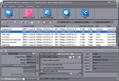 Alt MP3 Bitrate Converter 2.1 screenshot