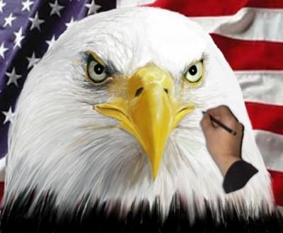American Flag With Eagle 7.7 screenshot