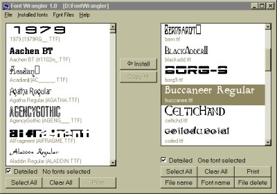 AMI Font Wrangler 2.0d screenshot AMI Font Wrangler 2.0d screenshot