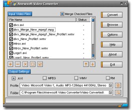 Anewsoft Video Converter 2.0 screenshot Anewsoft Video Converter 2.0 screenshot