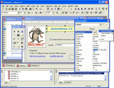 Antechinus C# Programming Editor 4.1 screenshot Antechinus C# Programming Editor 4.1 screenshot