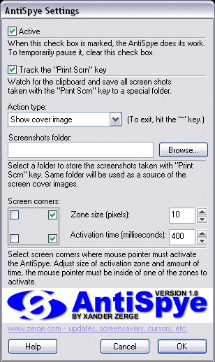 AntiSpye 1.00 screenshot AntiSpye 1.00 screenshot
