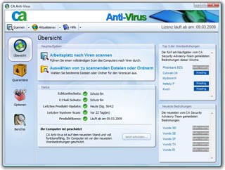 Antivirus Plus powered by CA 2008 screenshot
