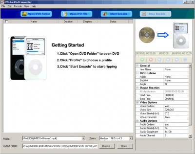 AnvSoft DVD to iPod Converter 1.00 screenshot
