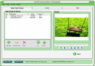 Any Flash Screensaver Maker 1.90 screenshot