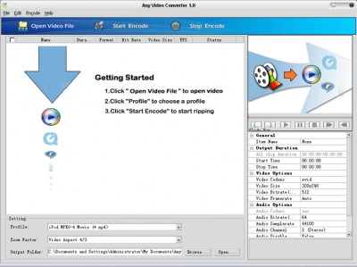 Any Video Converter 1.31 screenshot Any Video Converter 1.31 screenshot