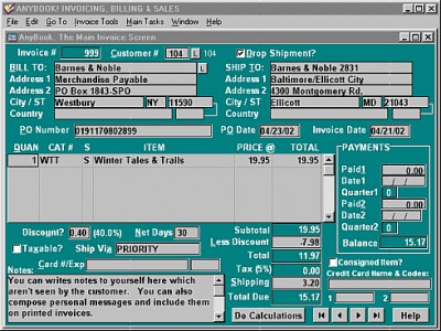 AnyBook Classic 1 - Publishing Business 6.53 screenshot