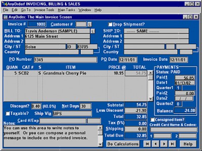 AnyOrder Classic 1: Mail Order Business 6.53 screenshot