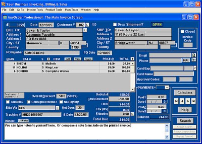 AnyOrder III - Mail Order Business Kit 9.42 screenshot AnyOrder III - Mail Order Business Kit 9.42 screenshot